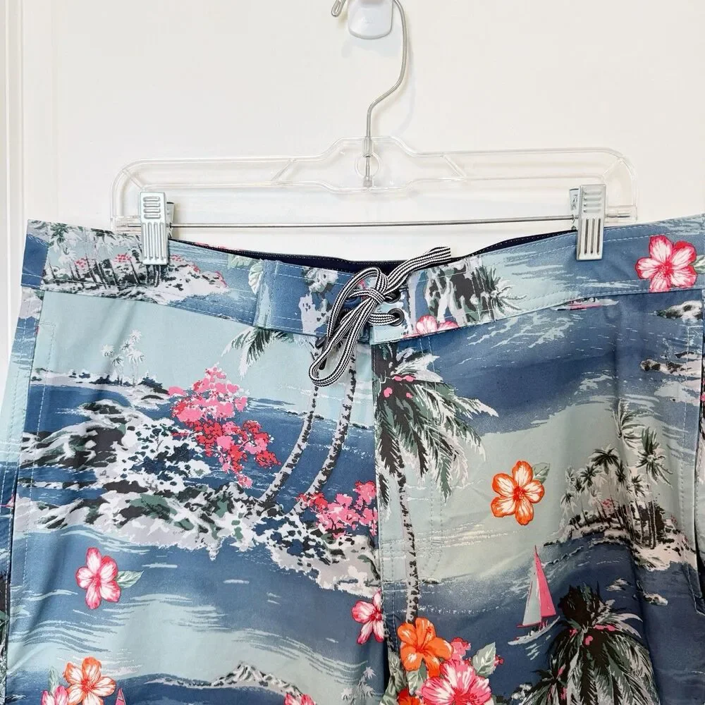 Gap Mens Floral Boardshorts Size Large Hawaii Resort Vacation Travel 10in Inseam